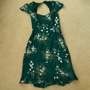Reformation Teal Floral Dress